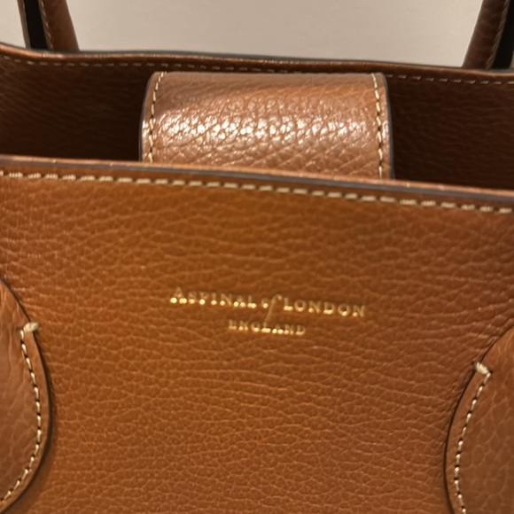Aspinal London Tote Bag in Tan Pebble Leather - Like New! - Picture 6 of 13